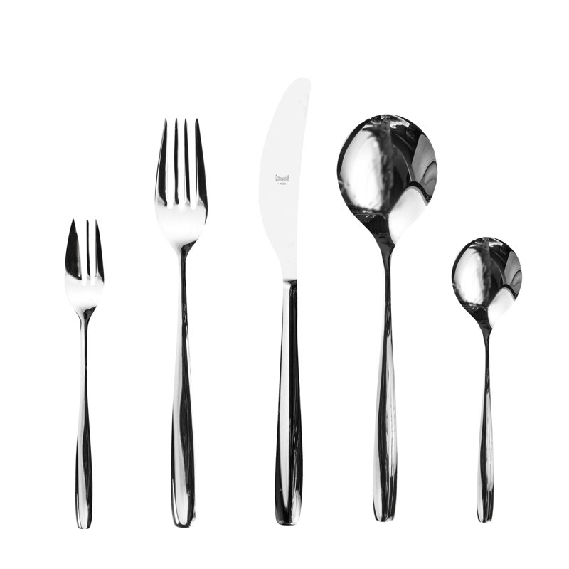 Ensemble de couverts Morgana avec fourchettes à gâteaux - 30 pièces - Acier inoxydable