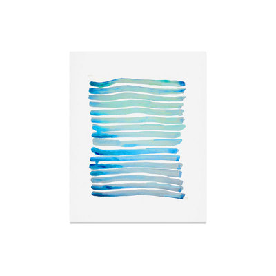 Year Blue Water Lines par Anoellejay - impression sans cadre