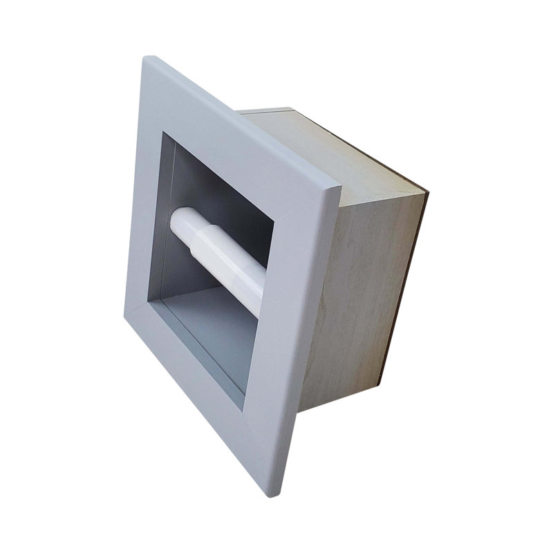 Porte-papier hygiénique encastré Tracy, Gris