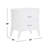 White Nightstand With Two Size Drawers And Function White 2 Tapered Leg Design