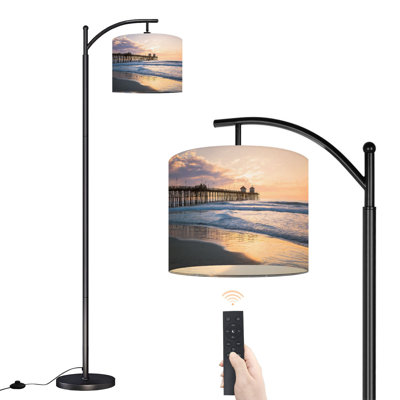 Lampe sur pied à arc avec abat-jour réglable Magnifique lampe sur pied Sunset Beach