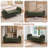 66"W Upholstered Flip Top Teddy Storage Bench King Size with Gold Legs,Curverd Armrest and 2 Pillows -1313504610-1320527178