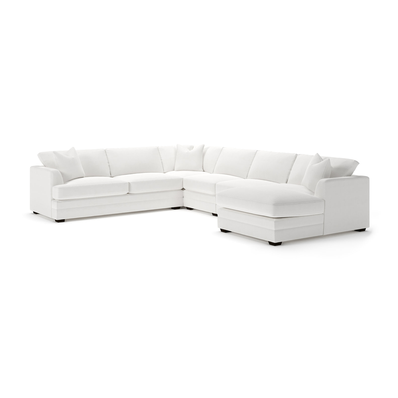 Edan U-Sectional, Drusky Moonglow Sustain® Basketweave, Right Hand Facing