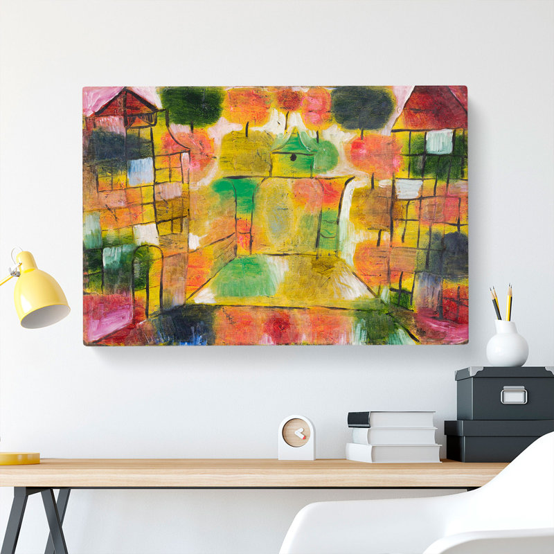 Tree And Architecture by Paul Klee - Wrapped Canvas Painting, 35cm H x 50cm W x 3cm D