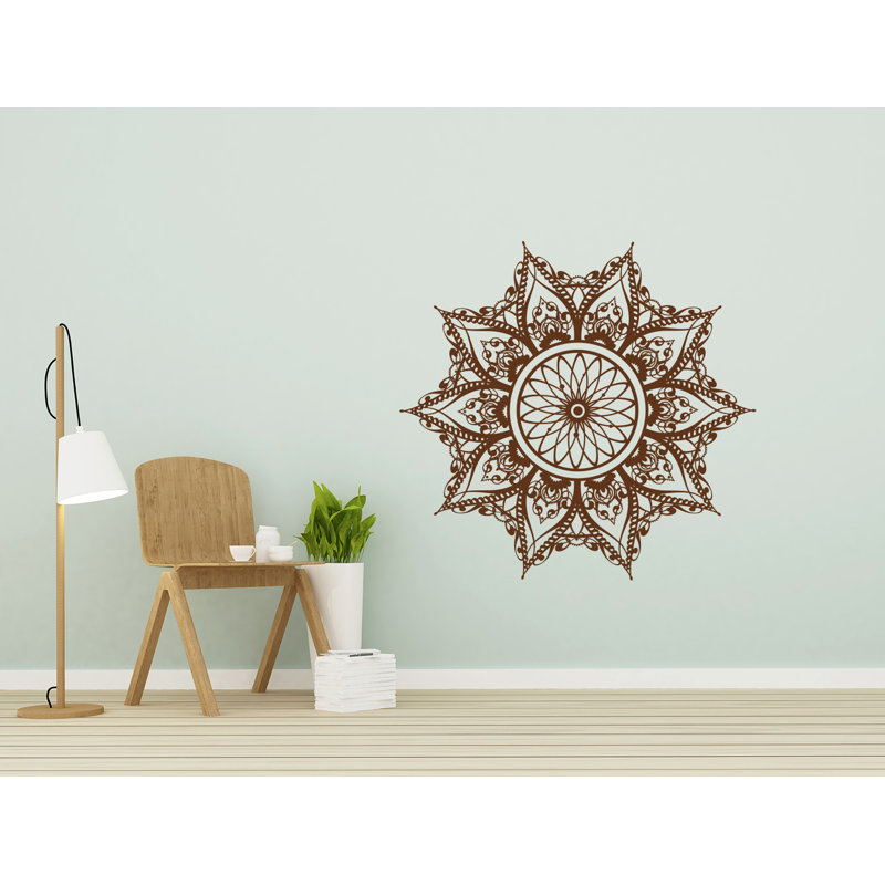 Adhésif décoratif mandala, Brun, 28 po x 28 po