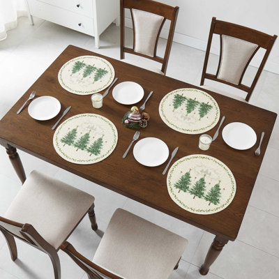  Trees Set of 4 Round Placemats