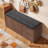 40" Entryway Shoe Storage Bench With Cushion Seating, Rustic Wood Shoe Bench With Drawers and Adjustable Shelf-1899182330
