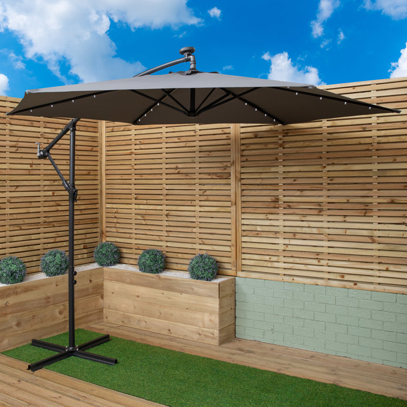 Samuel Alexander Cantilever Parasol, Grey, 300cm W x 300cm D