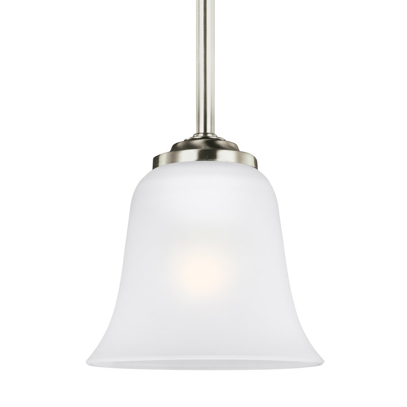 Emmons One Light Mini-Pendant from Generation Lighting , Brushed Nickel