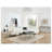 Glass Console Table, Sofa Table with Sturdy Metal Frame and Tempered Glass Top-1025232962