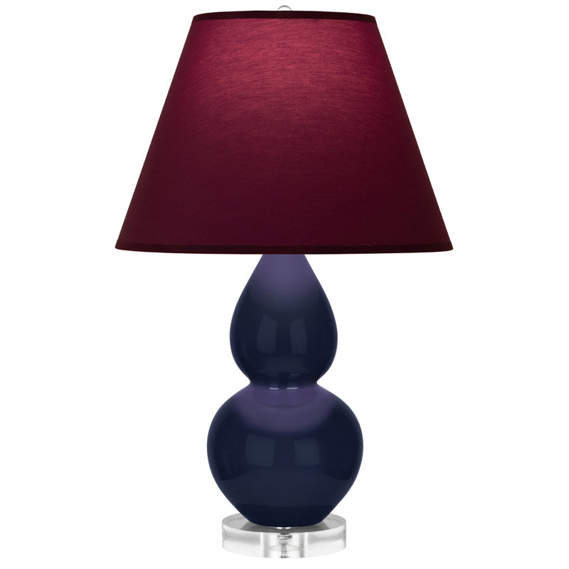 Petite lampe d'appoint à double gourde, Prune / lavande, Bleu