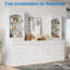 Buffet moderne avec 1 tiroir, 2 tablettes réglables et 2 tablettes de porte-1322357812