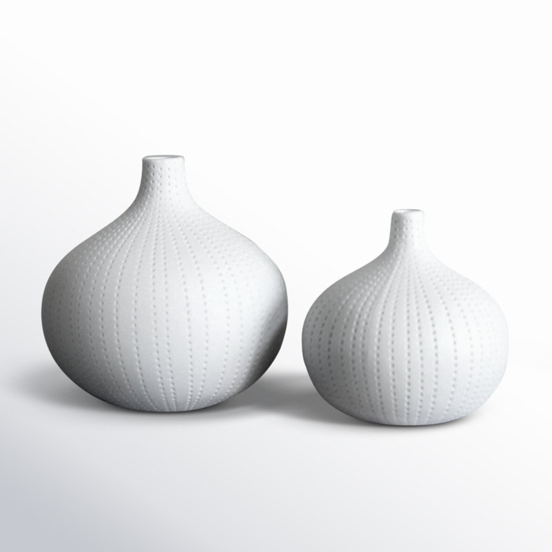 2.56'' Handmade Table Vase, White