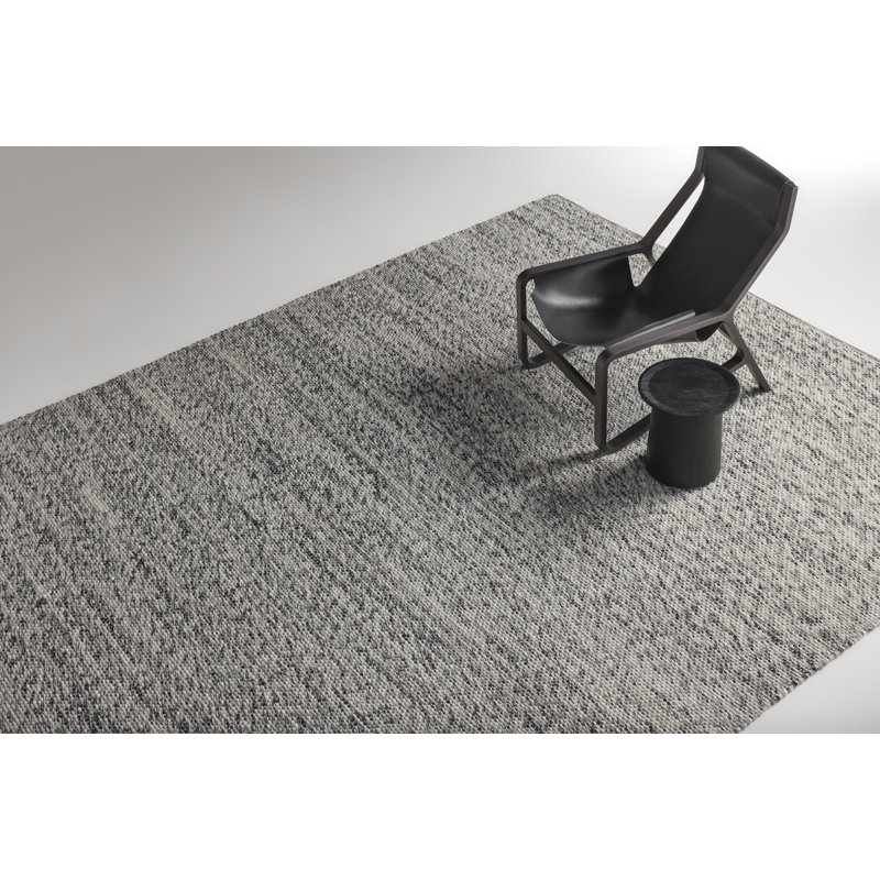 Sinder Wool Area Rug in Gray, Rectangle 8' x 10'