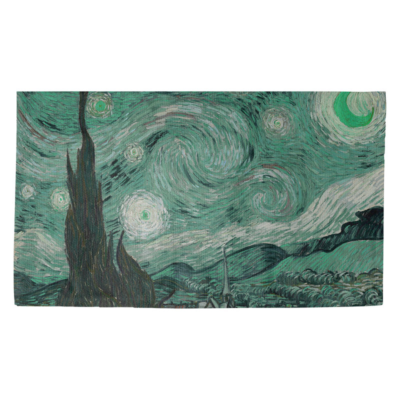 Paillasson d’intérieur starry night dobby Browerville, Rectangulaire 2 pi 1,5 po x 3 pi 4 po