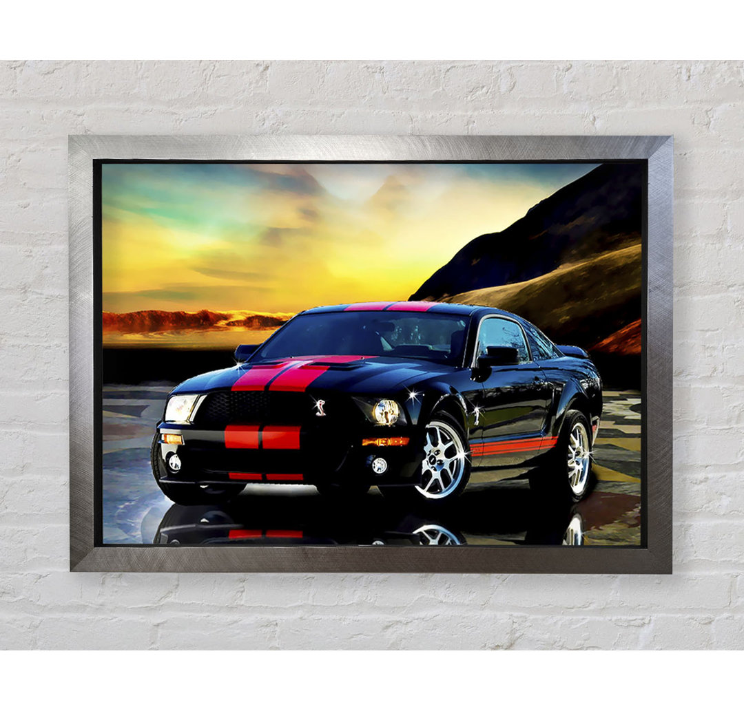 Shelby Mustang Red Stripes - Einzelner Bilderrahmen Kunstdrucke