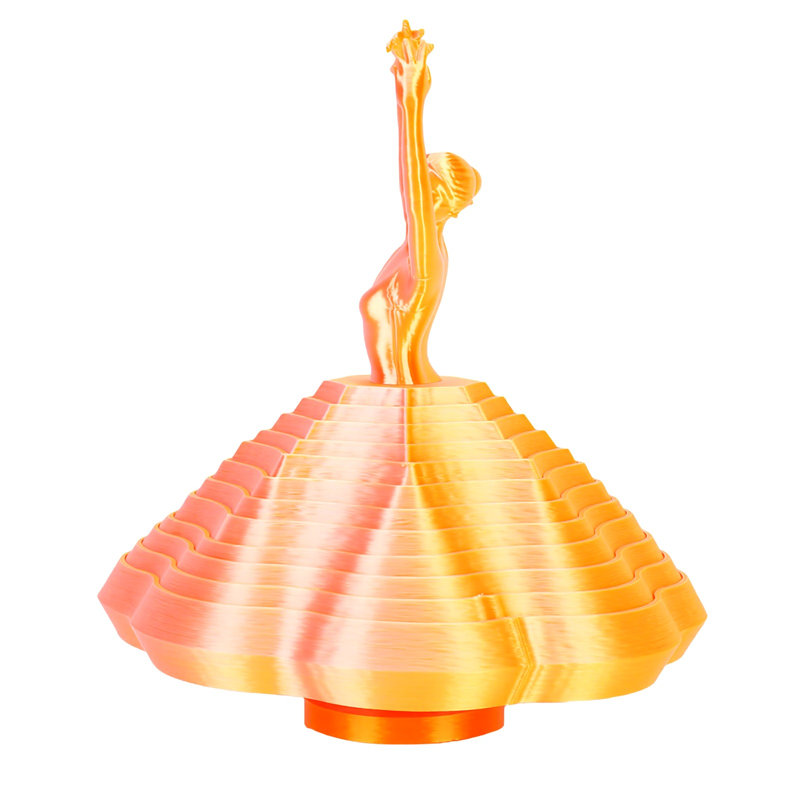 Sculpture 3D rotative pour bureau à domicile avec ballerine rotative