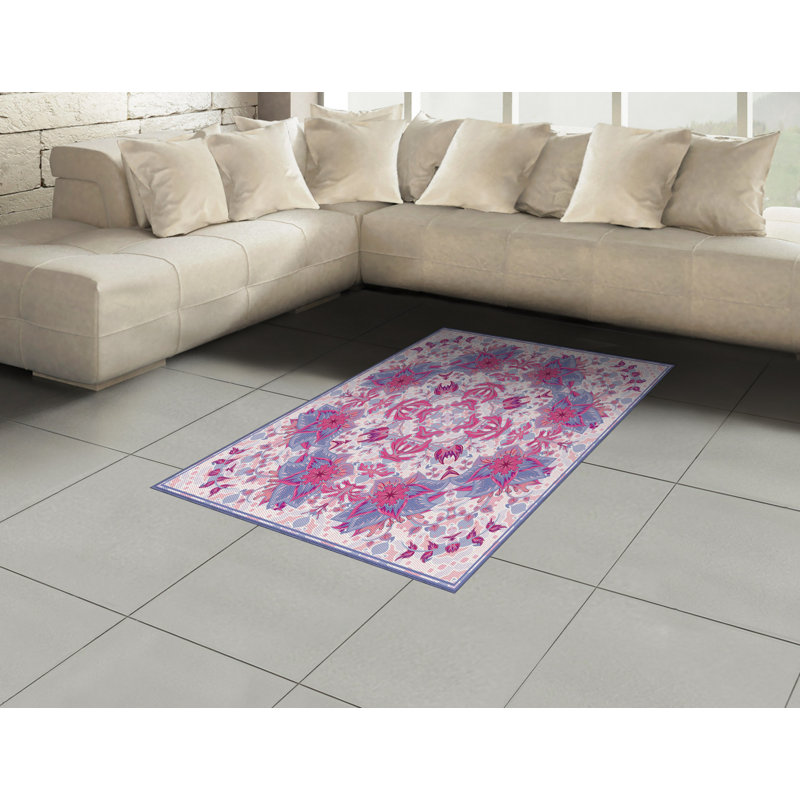 Persian High Density Long Fiber Poly Threads Decorative Area Rug Carpet, Rectangle 4' x 5'8"