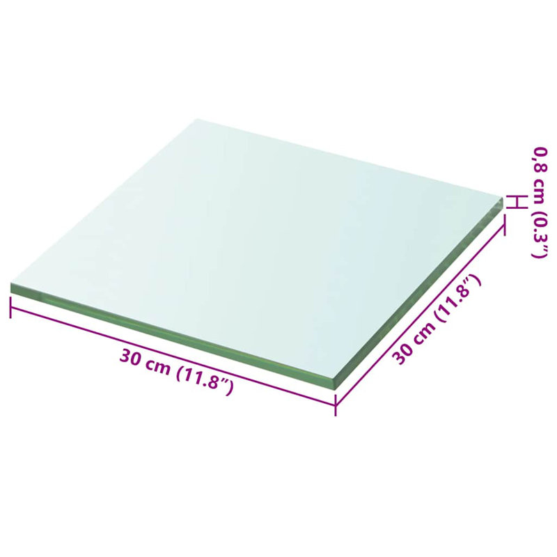 Tablette murale vidaXL, H 0,3 po x l 11,8 po x P 11,8 po