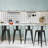Counter Stool with Metal Frame-86935490-90701258