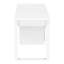 Bureau d'ordinateur moderne blanc stratifié - largeur réglable de 48 po, à gauche / droite | Tiroirs de rangement pour le travail à domicile