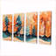 4 saisons d'arbres forestiers Drem Fragments III - Saisons - Art mural traditionnel pour le salon-27270537-27270541
