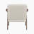 Garennier 27" Mid-Century Modern Accent Chair with Textured Fabric Upholstery, Solid Rubberwood Frame, Dacron Wrapped Foam Seat Cushion-1055885449-1055885448