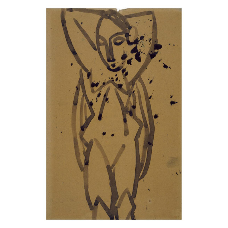 Étude d'un nu debout par Pablo Picasso - Estampe numérique, H 28 po x l 22 po