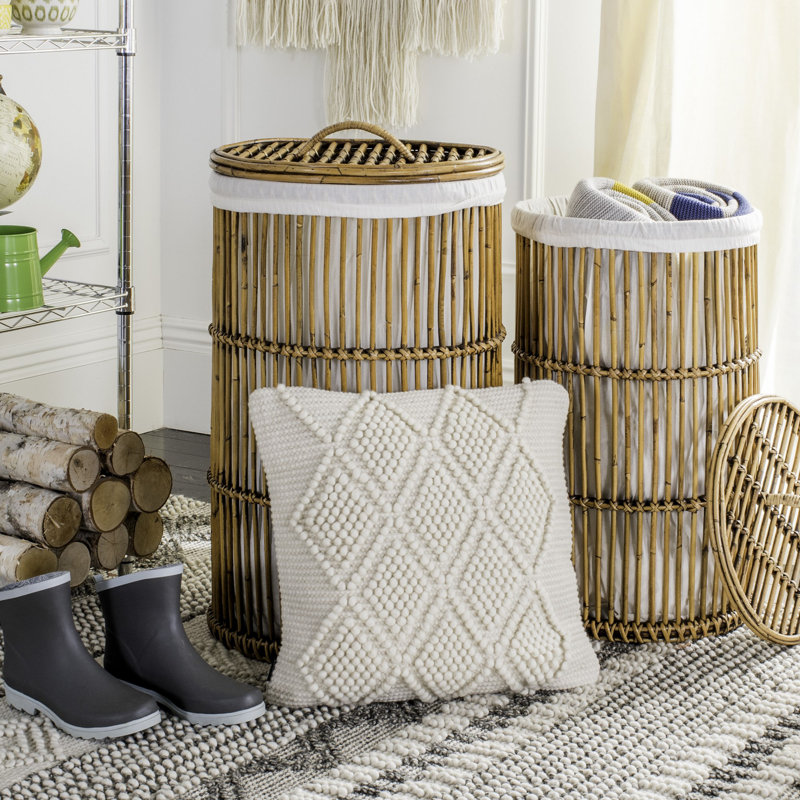 Appliqued Wool Throw Pillow