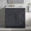 Meuble-lavabo de salle de bain en bois massif prêt à assembler 30 po - comptoir non inclus-126347188