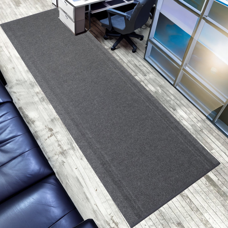 Tapis intérieur / extérieur gris antidérapant, Tapis de couloir 2 pi 2 po x 35 pi