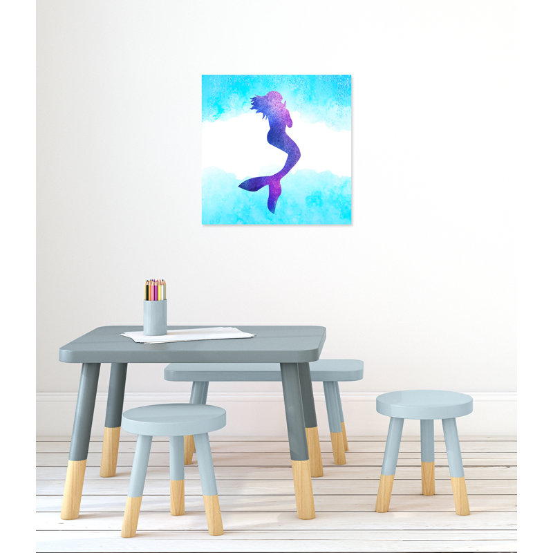 Toujours être un sirène 1, H 24 po x l 24 po x P 1,5 po, Toile