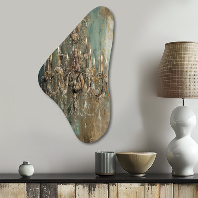 Grand lustre vitrine III - art mural asymétrique en forme de lustre mode