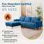 2-Piece 90" Upholstered L-Shaped Fabric Corner Sofa-2010216020