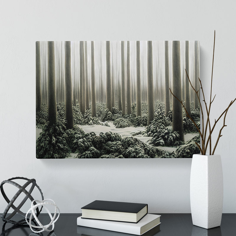 Adorable Winter Forest - Wrapped Canvas, 35cm H x 50cm W x 3cm D