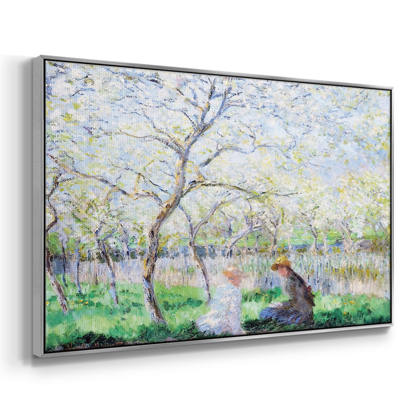 Springtime, 1886, reproduction d'art sur toile, H 17 po x l 25 po x P 2 po, Argenté