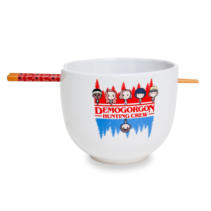 Ensemble de bol et de baguettes 20 oz Stranger Things Demogorgon