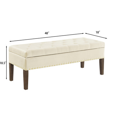 Banc capitonné avec rangement
