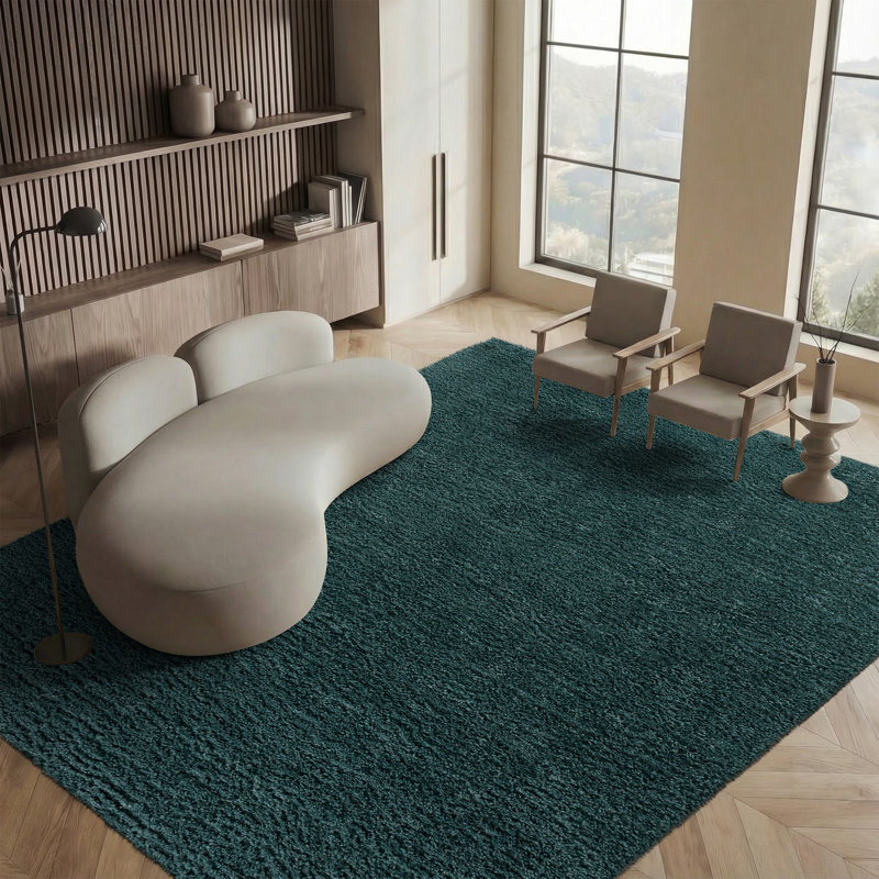 August Shag 900 Performance Solid Color Rug, Rectangle 8' x 10'