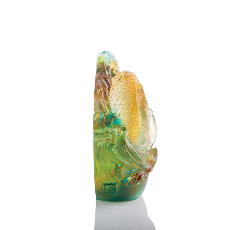 Crystal Koi Fish Sculpture, "Incomparable"