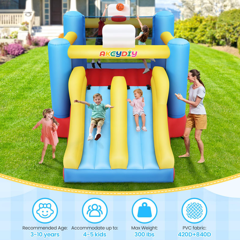 94.49" x 181.1" Bounce House with Air Blower