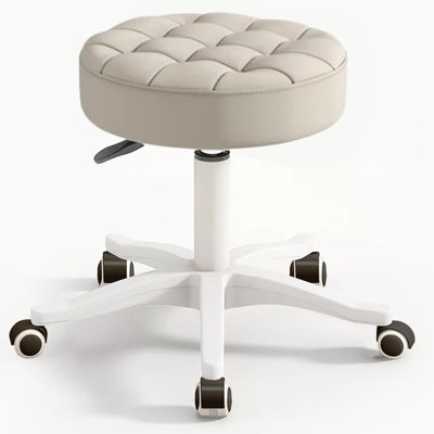 Small Chair Round Rolling Stool with Wheels by Ivy Bronx