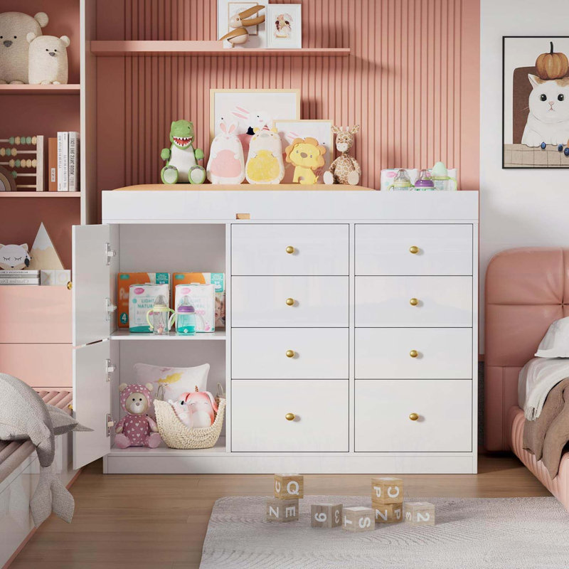 Simple and Functional Design Cabinet,Multi-Functional Diaper Changing Station
