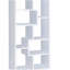 Bibliothèque géométrique blanche à huit niveaux