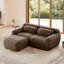 Canapé en L sans os avec méridienne - tissu moelleux moelleux, éponge haute densité 32d, fond antidérapant, conception ergonomique, sans assemblage + coussins décoratifs pour les chambres à coucher