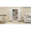 50" LED Kitchen Pantry Cabinet,Freestanding Buffet Cupboards Sideboard With 2 Doors With Racks