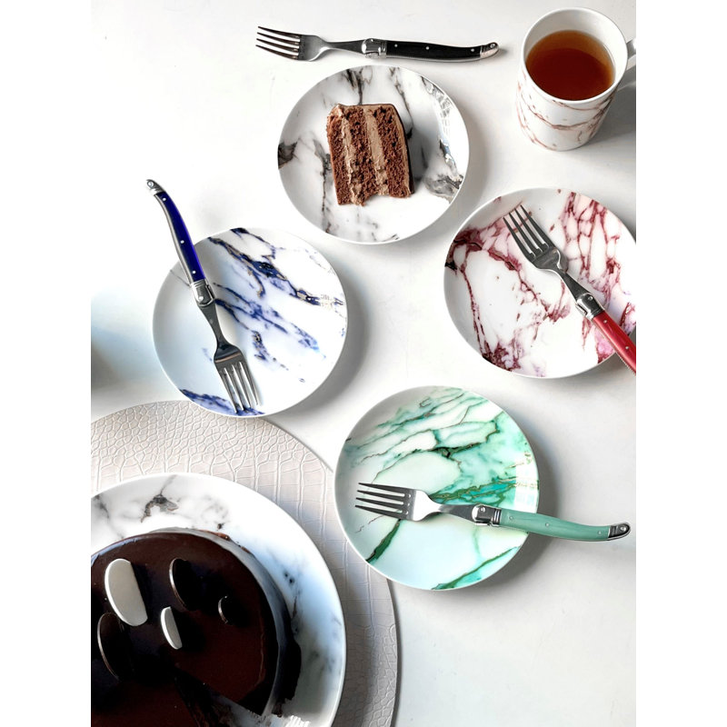 Marble Bone China Appetizer Plate