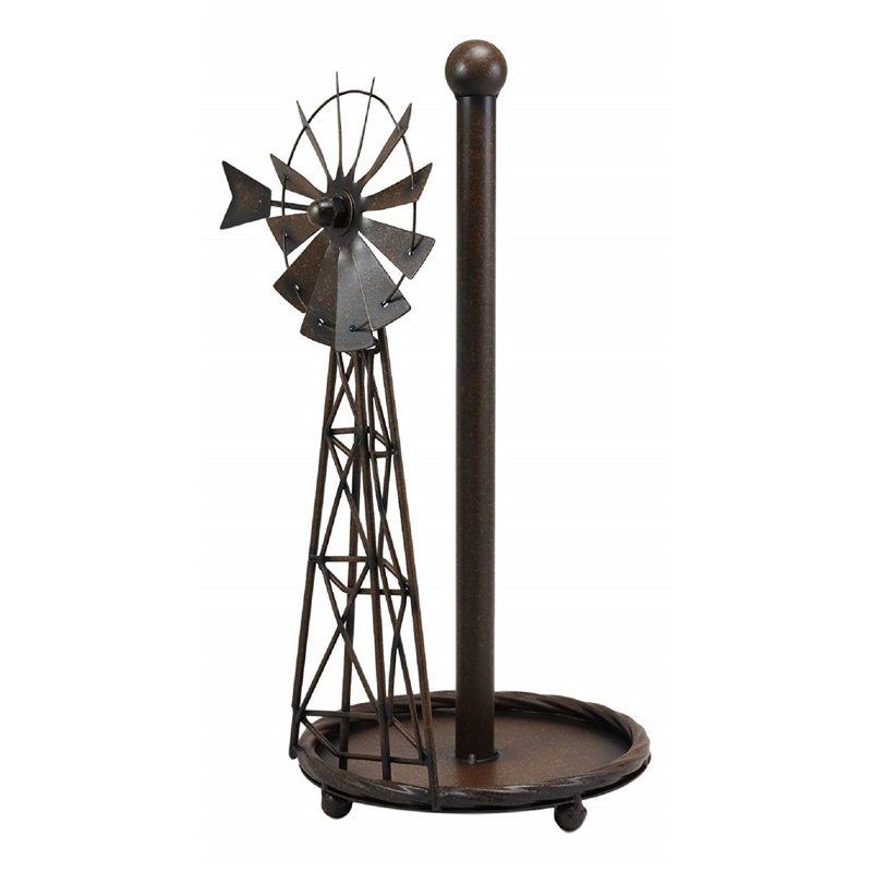 Porte-serviettes sur pied Rustic Country Western Windmill
