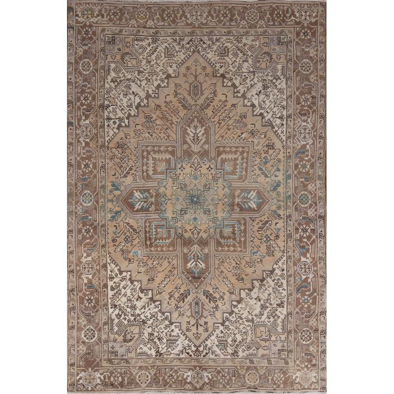 Tapis géométrique en laine 7 x 9