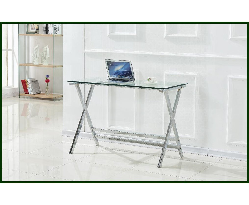 Space-Saving Tempered Glass Coffee Table for Living Room, Easy-Clean with Rounded Edges